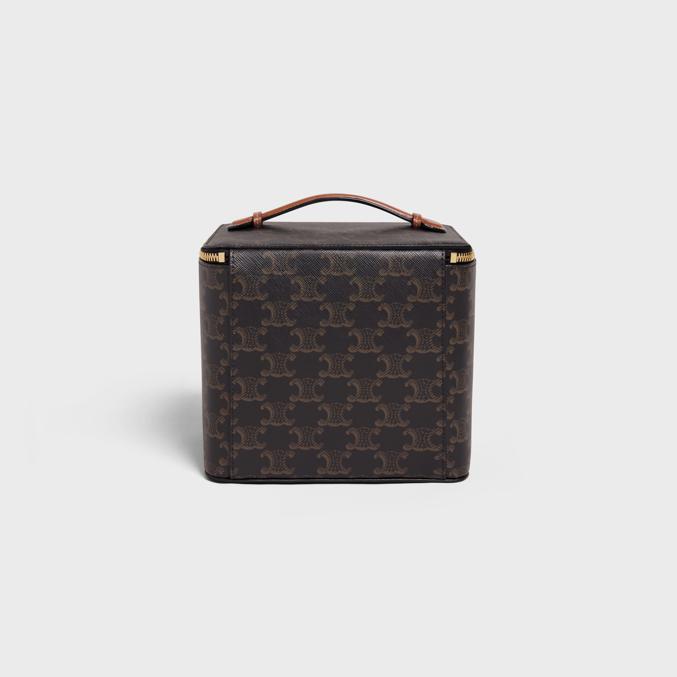 SQUARE VANITY CASE IN TRIOMPHE CANVAS AND CALFSKIN
