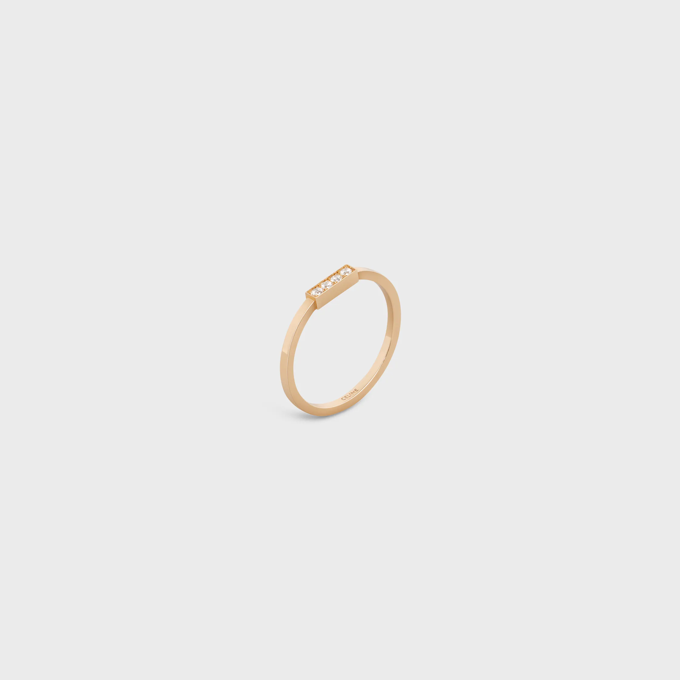 Celine Line Ring in Yellow Gold and Diamonds