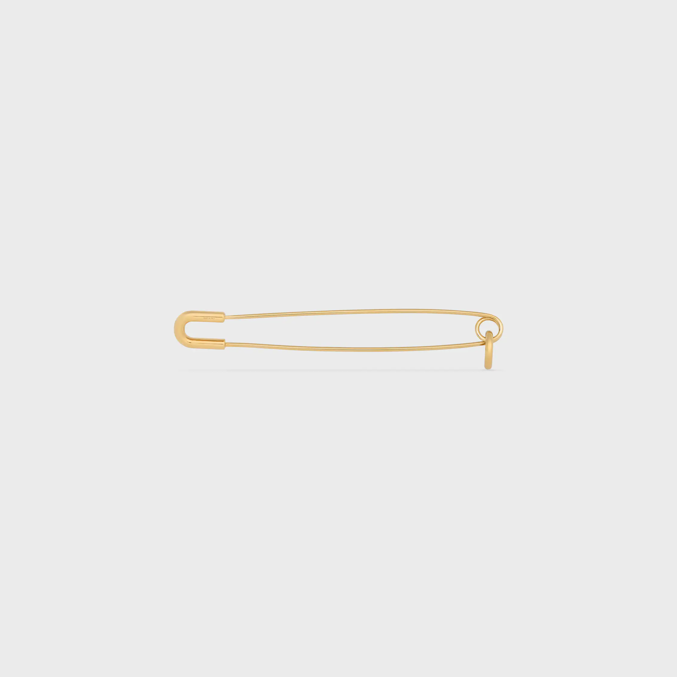 CHARMS SAFETY PIN BROOCH IN BRASS WITH GOLD FINISH