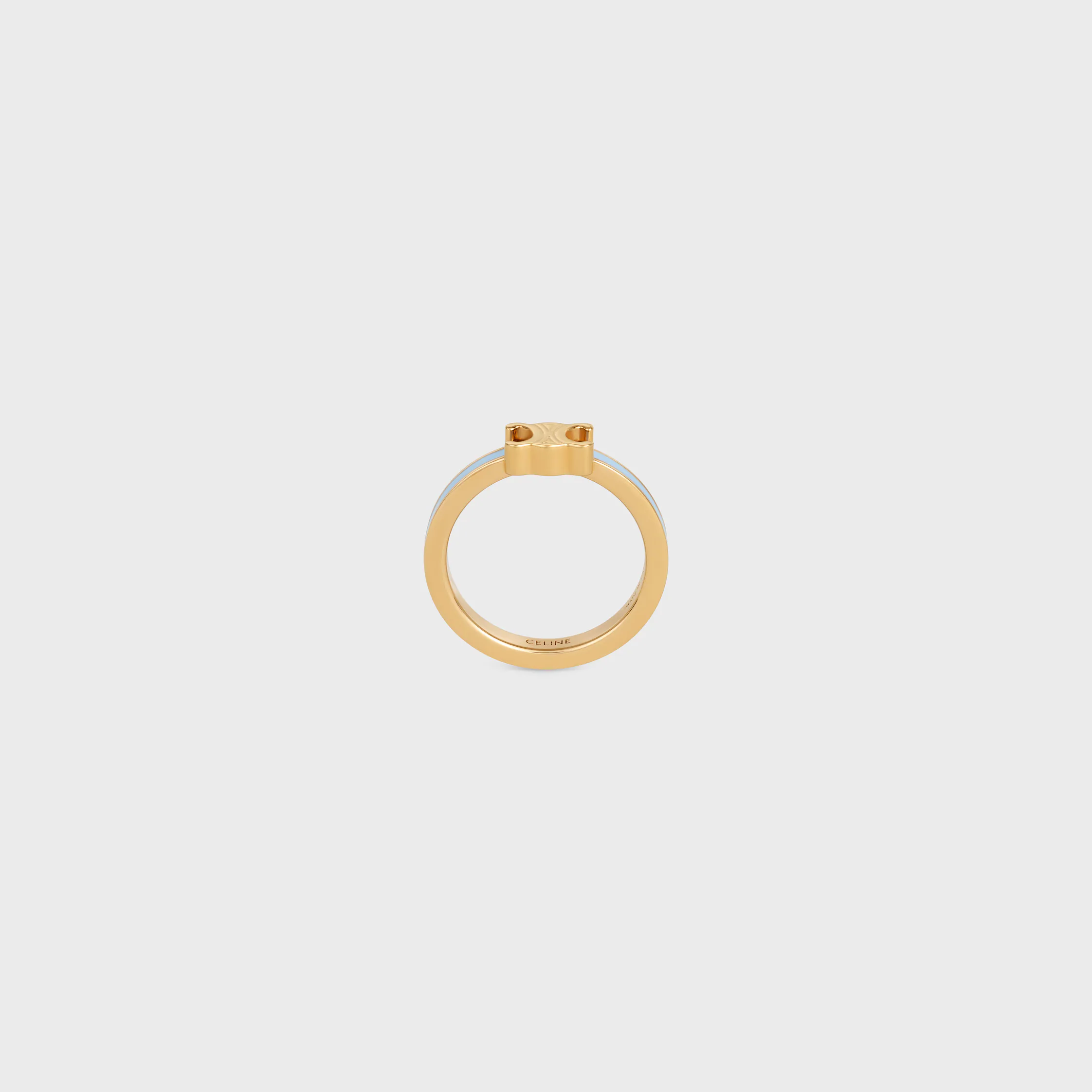 Triomphe Ring in Enamel and Brass with Gold Finish