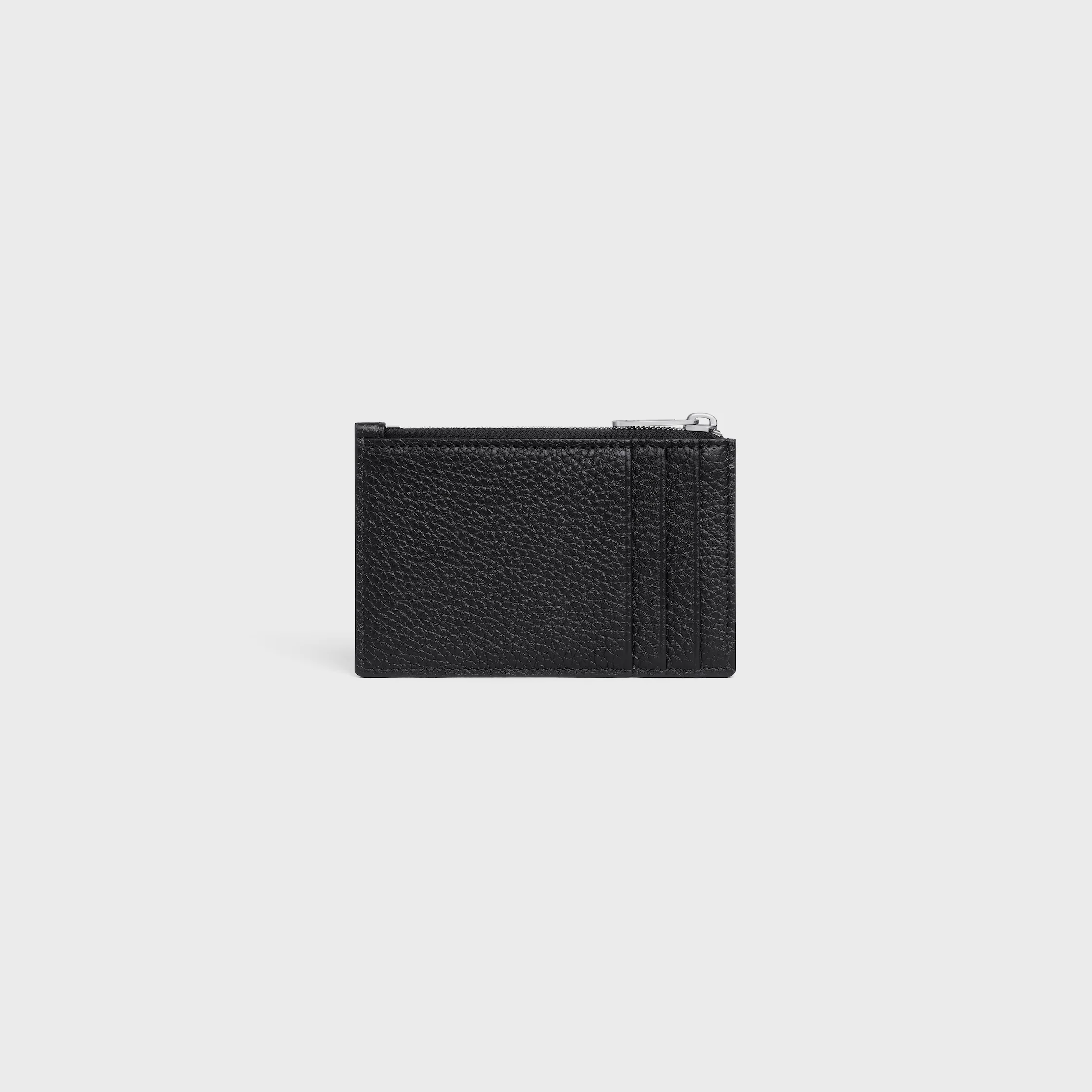 Zipped Card Holder IN GRAINED CALFSKIN