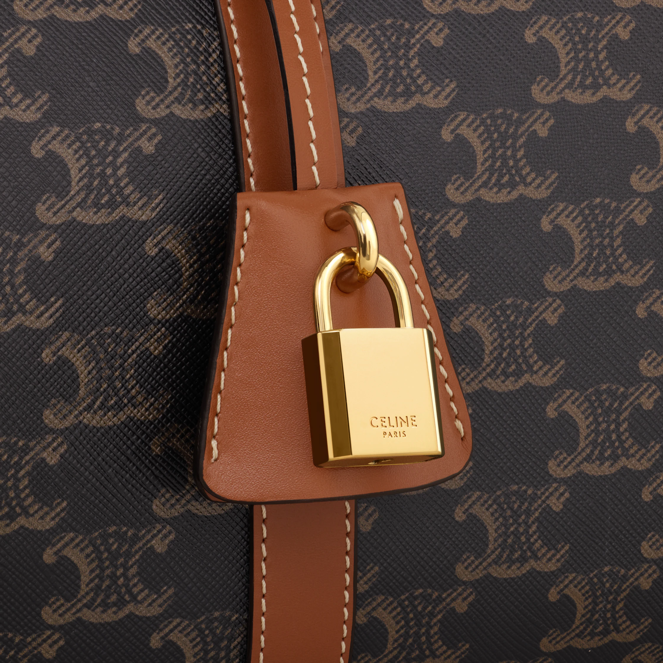 Large Boston IN Triomphe Canvas and calfskin