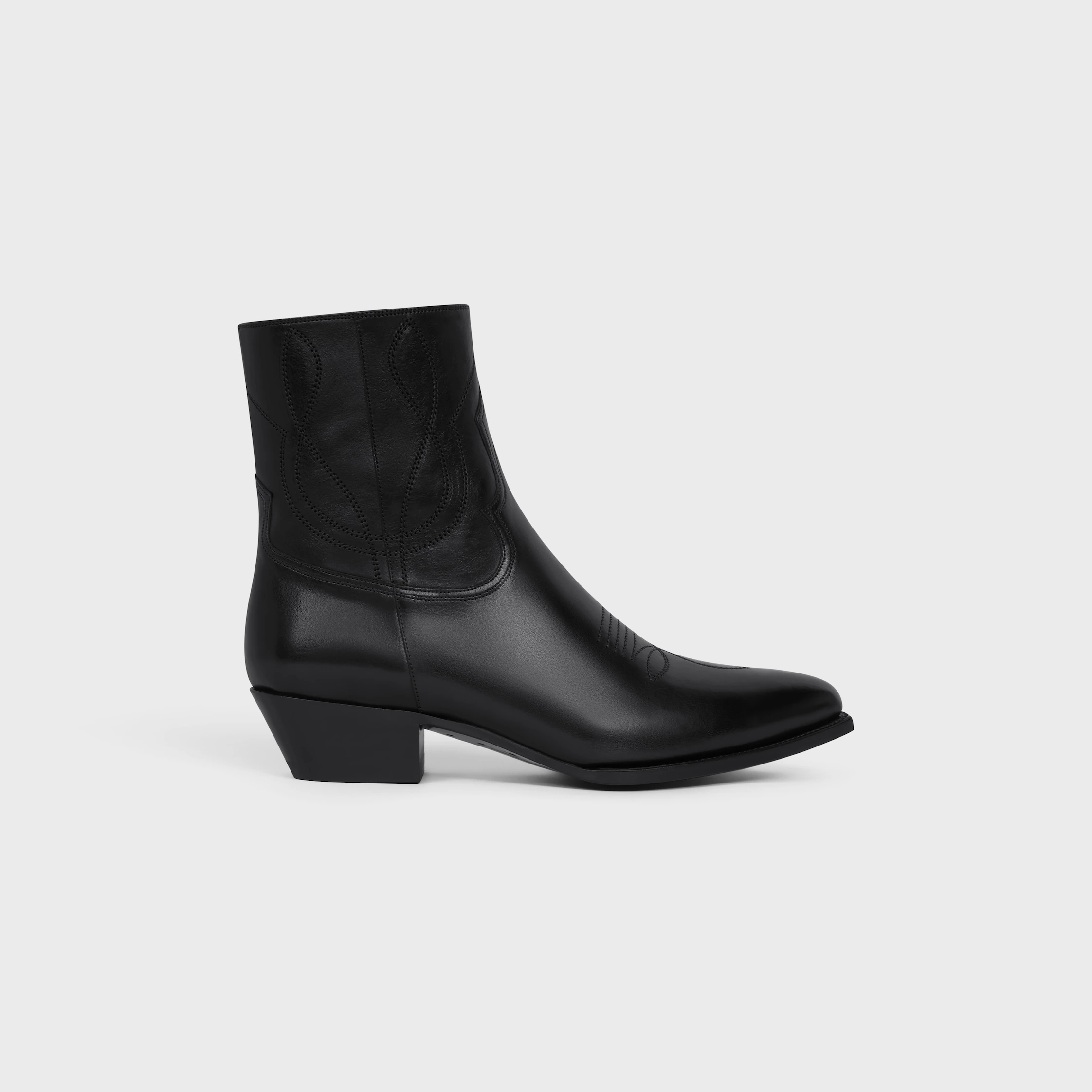CELINE WESTERN ZIPPED BOOTS in Calfskin
