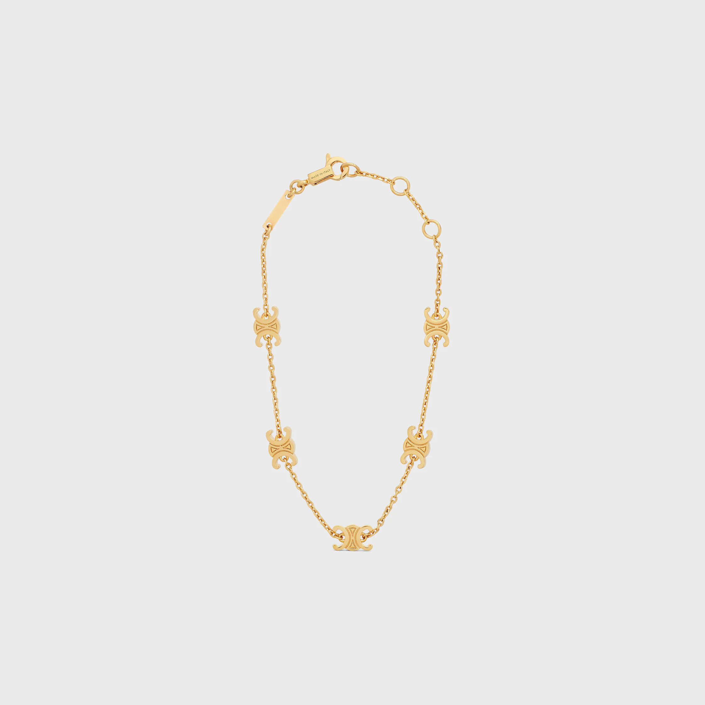 Triomphe Mini Triomphe Bracelet in Brass with Gold Finish
