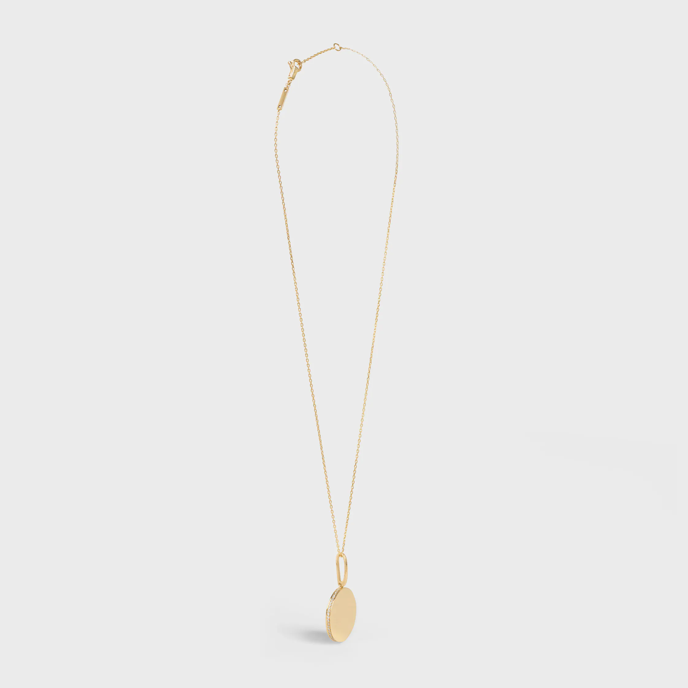 Medaille Celine Small Necklace in Yellow Gold and Diamonds
