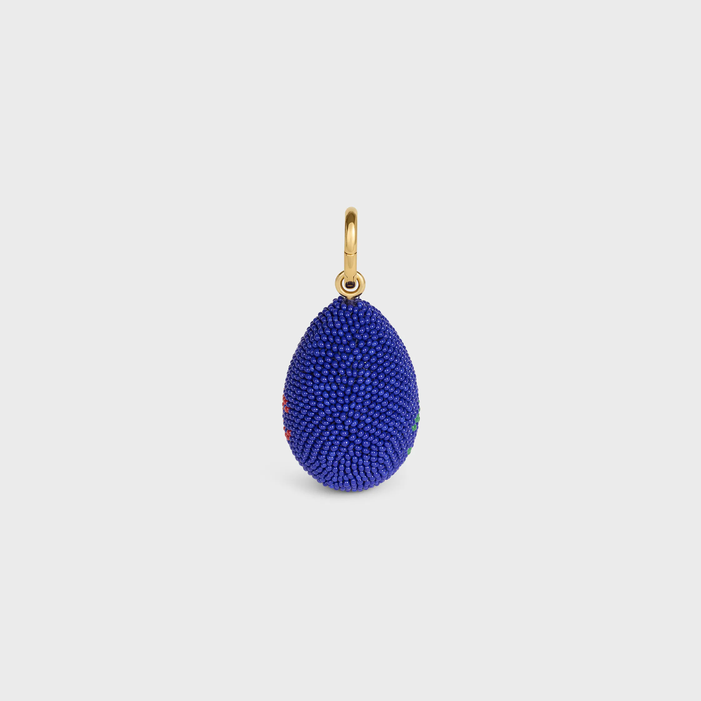 Celine Charms Beads Egg Pendant IN Beads and Brass with Gold Finish