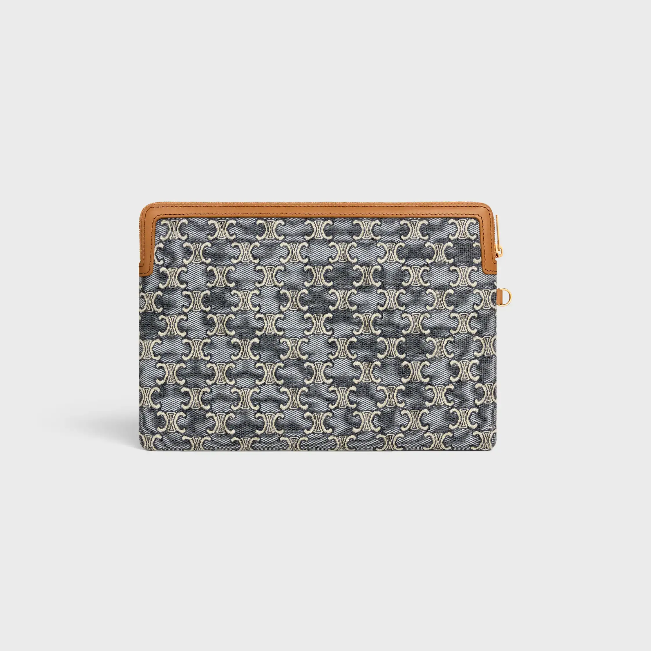 SMALL POUCH WITH STRAP CUIR TRIOMPHE IN JACQAURD TRIOMPHE ALL OVER