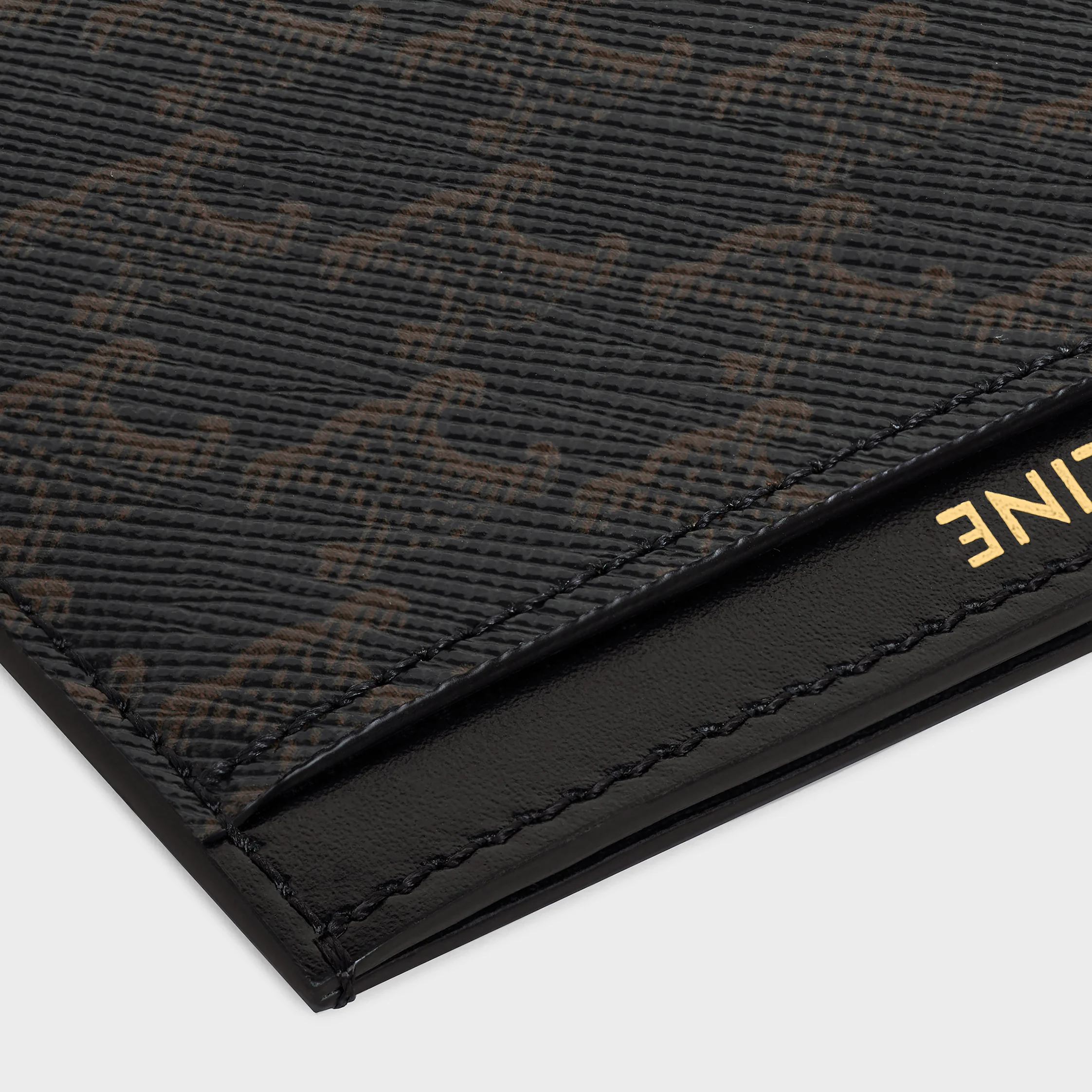Plain Card holder IN Triomphe Canvas and calfskin