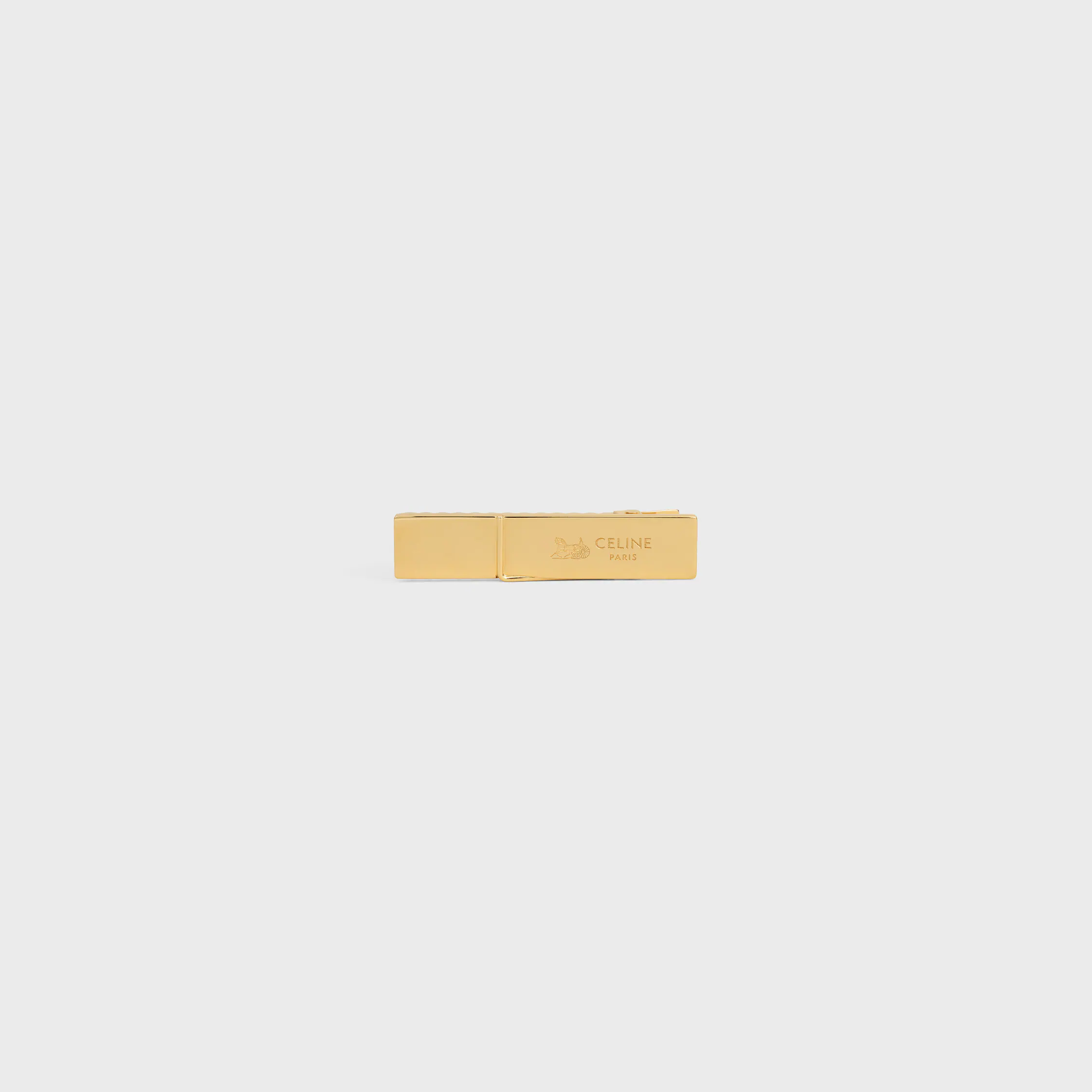 Celine Sulky Hair Clip in Brass with Gold Finish and Steel