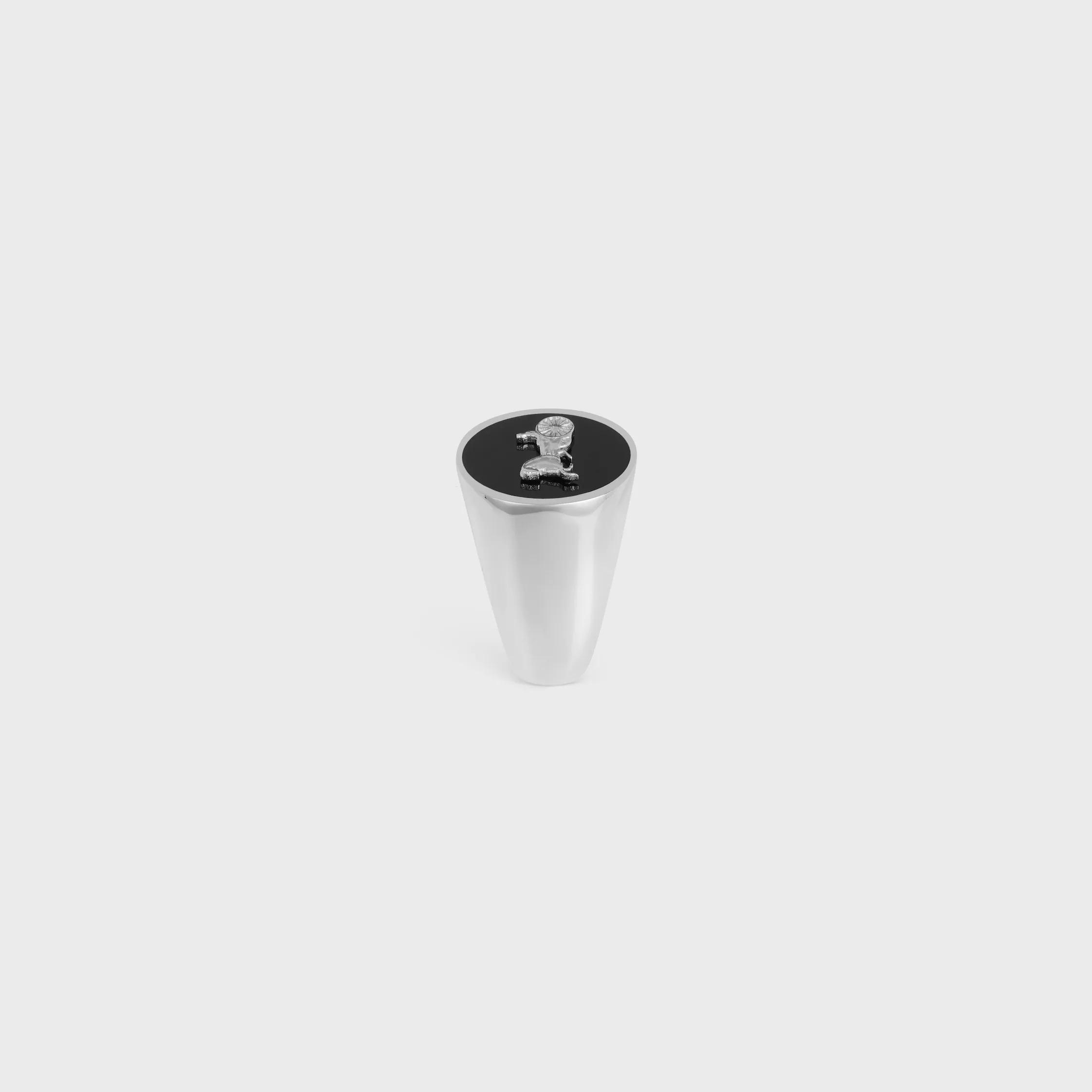 CELINE SULKY Signet Ring IN Enamel and Brass with Rhodium Finish