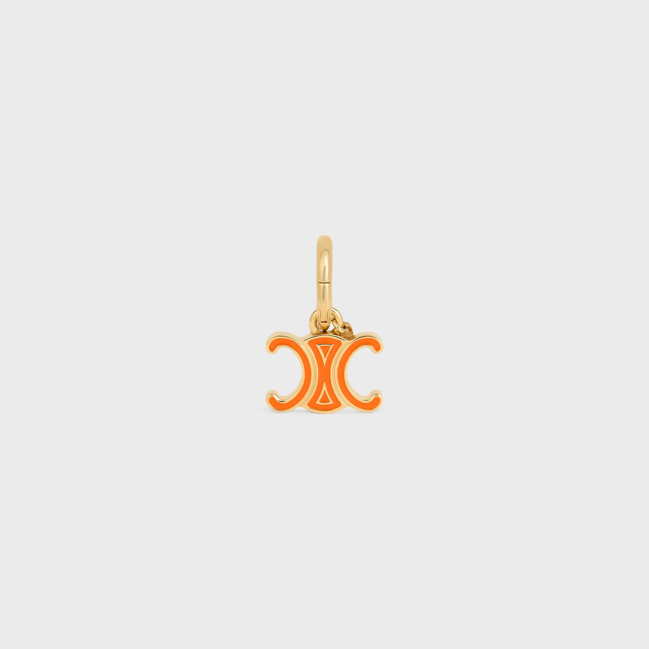 Celine Charms Triomphe in Enamel and Brass with Gold Finish