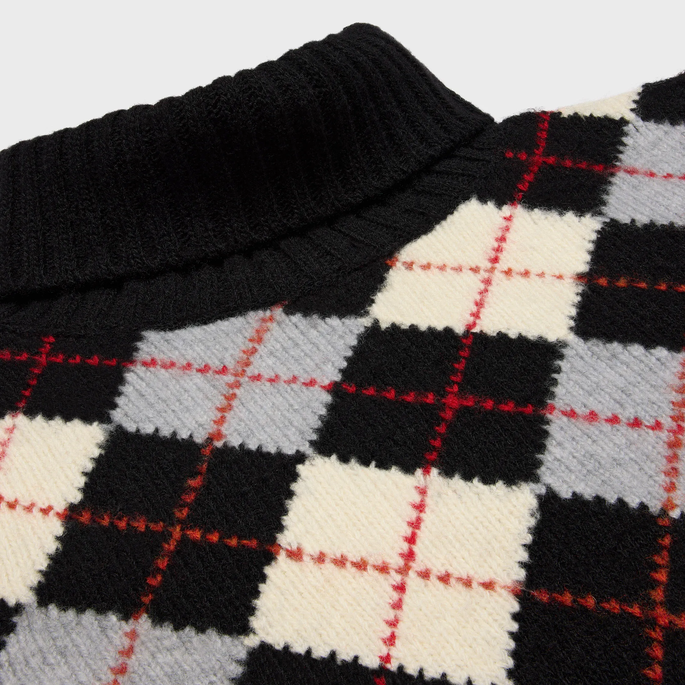 turtleneck sweater IN argyle wool